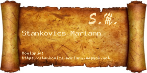 Stankovics Mariann névjegykártya